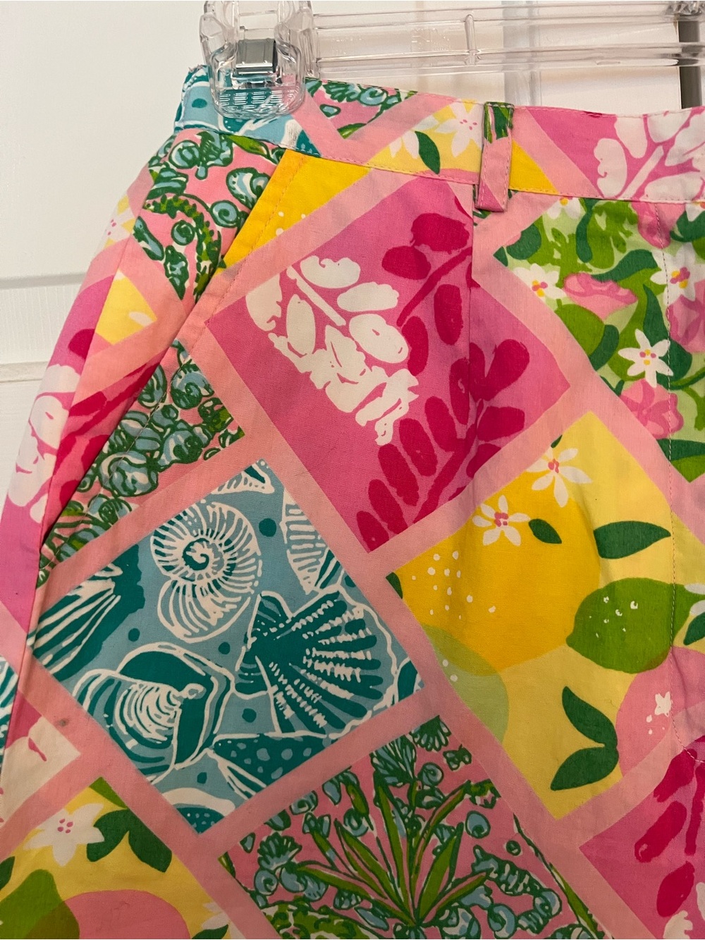 Lilly Pulitzer Vintage White Label Floral Patchwork A-Line Skirt Size 8 - Picture 3 of 9
